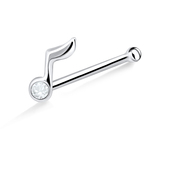 Interesting Design Silver Bone Nose Stud NSKD-858